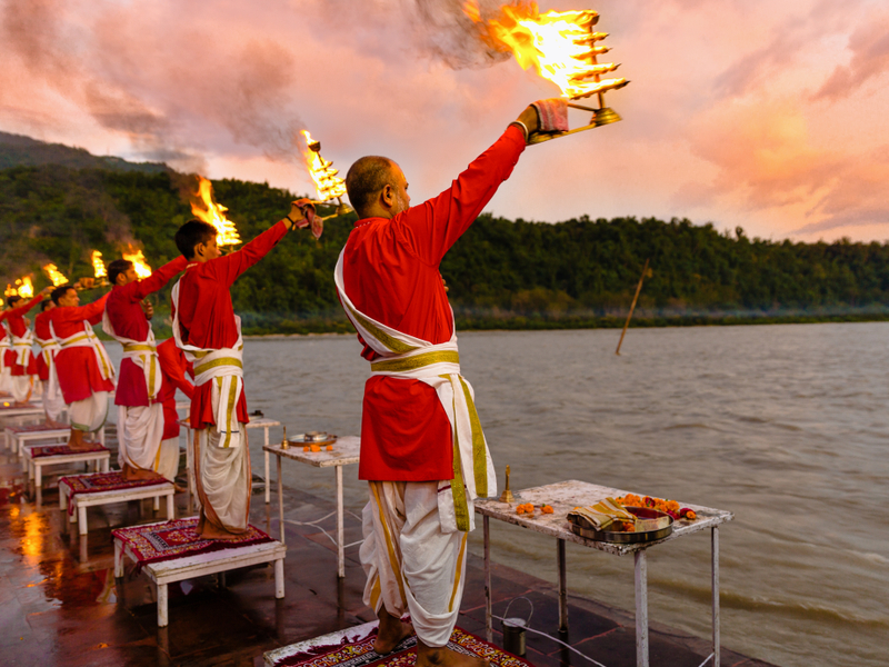 Religious Golden Triangle Tour with Varanasi Ganga Arti